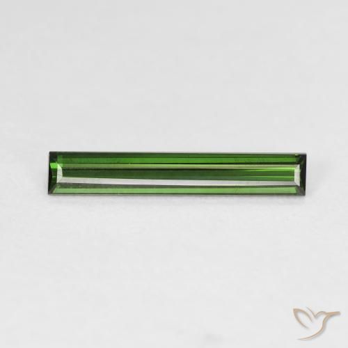 1.14ct Natural Verde escuro Turmalina, baguete, VVS-VS, Photo A