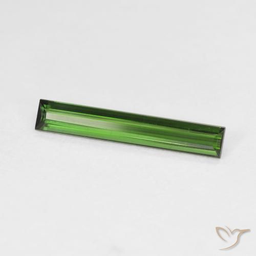 Turmalina Verde escuro Natural 1.14ct, baguete, VVS-VS