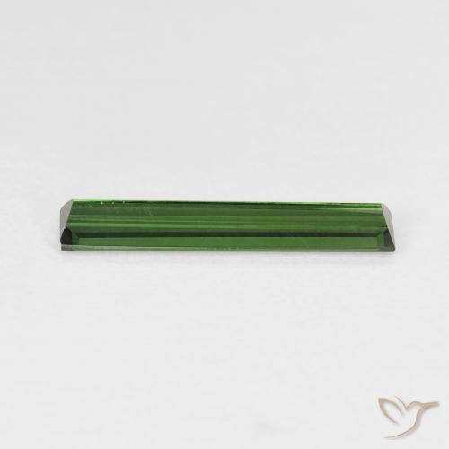 Turmalina Verde escuro Natural 1.14ct, baguete, VVS-VS