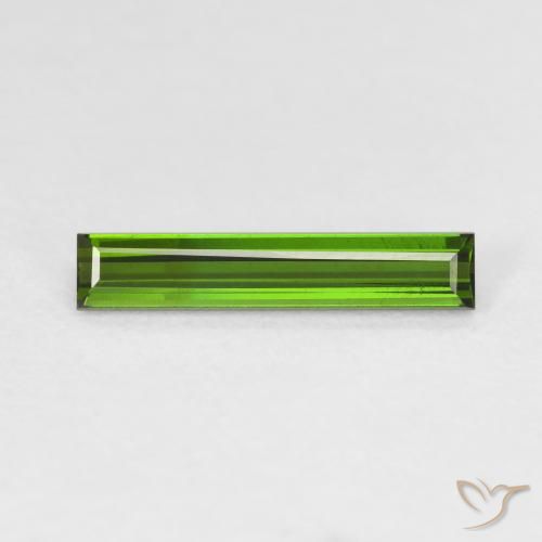 1.17ct Natural verde escuro Turmalina, baguete, VVS-VS