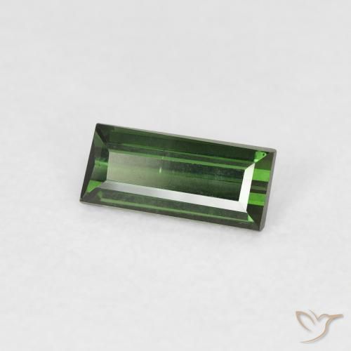 Turmalina Verde floresta Natural 0.46ct, baguete, VVS-VS