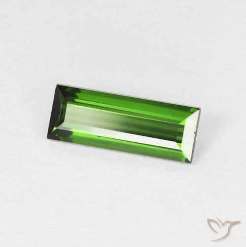 Turmalina Verde floresta Natural 0.75ct, baguete, VVS-VS