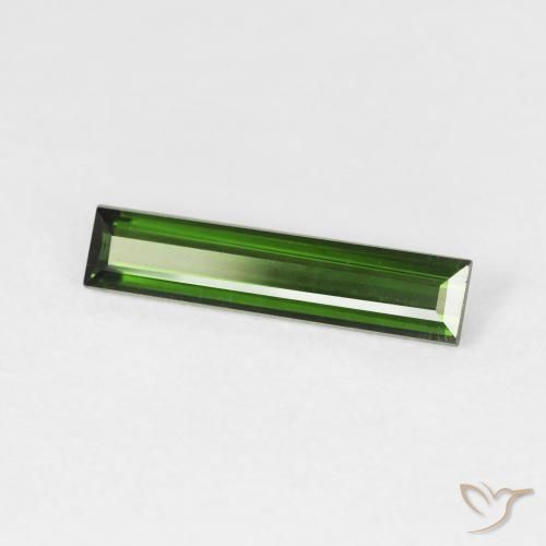 Turmalina Verde floresta Natural 0.85ct, baguete, VVS-VS