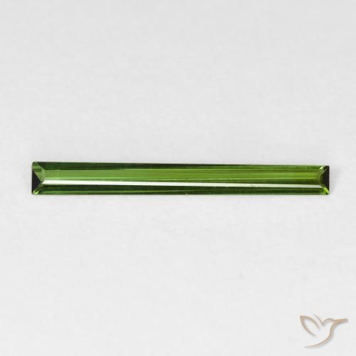 0.49ct Natural Verde Terroso Turmalina, baguete, VVS-VS