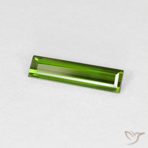 Turmalina Verde escuro Natural 0.57ct, baguete, VVS