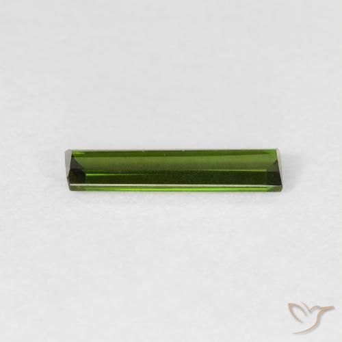 Turmalina Verde escuro Natural 0.57ct, baguete, VVS