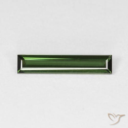 0.83ct Natural Verde Terroso Turmalina, baguete, VVS-VS