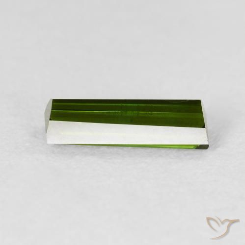 Turmalina Verde escuro Natural 0.96ct, baguete, VVS-VS