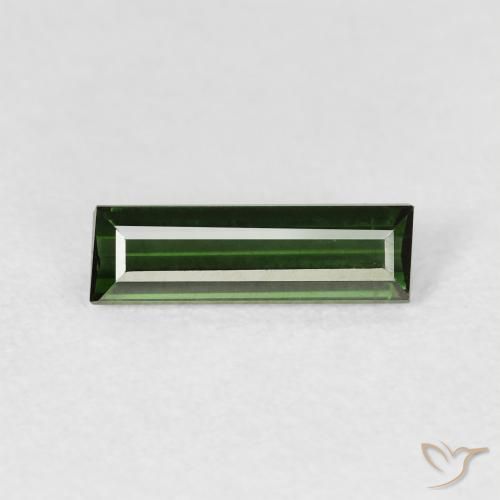 0.72ct Natural Verde Terroso Turmalina, baguete, VVS-VS