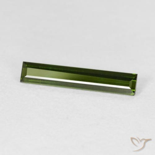 Turmalina Verde floresta Natural 1.00ct, baguete, VVS-VS