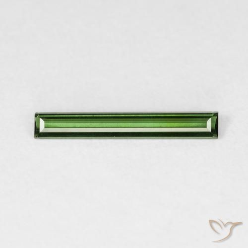 0.44ct Natural Verde floresta Turmalina, baguete, VVS-VS