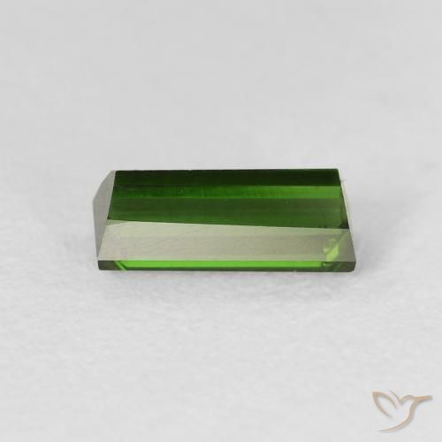 Turmalina Verde Terroso Natural 0.77ct, baguete, VS