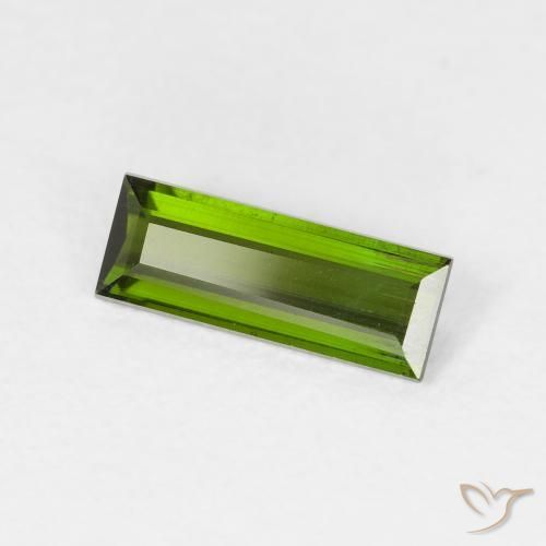 Turmalina Verde escuro Natural 0.67ct, baguete, VS