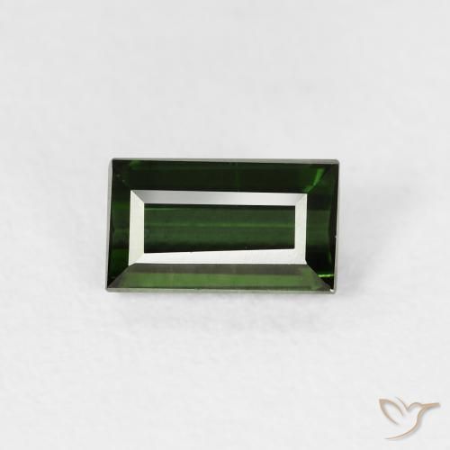 0.86ct Natural Verde Terroso Turmalina, baguete, VVS-VS