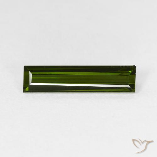 1.63ct Natural Verde Terroso Turmalina, baguete, VS