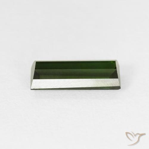 Turmalina Verde escuro Natural 1.47ct, baguete, VVS-VS