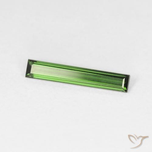Turmalina Verde escuro Natural 0.59ct, baguete, VS