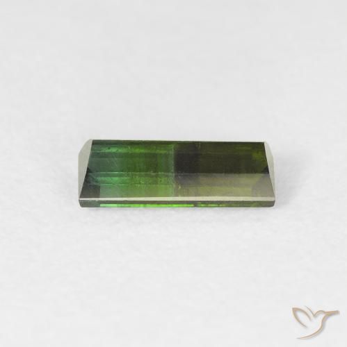 Turmalina Verde Terroso Natural 0.61ct, baguete, VS