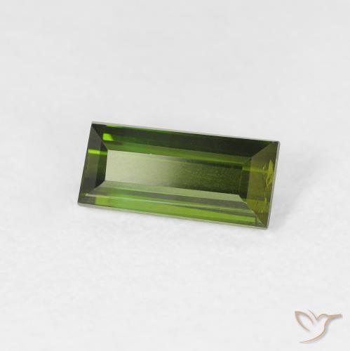 Turmalina Verde floresta Natural 0.88ct, baguete, VS