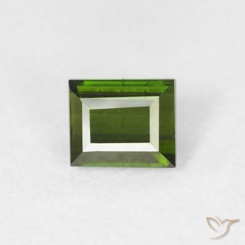 0.46ct Natural Verde floresta Turmalina, baguete, VS