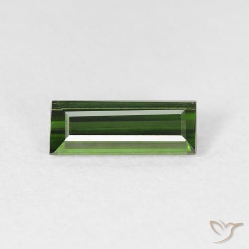 0.86ct Natural Verde Terroso Turmalina, baguete, VS