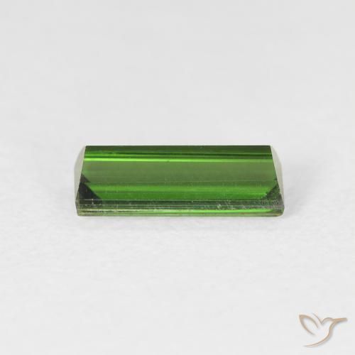 Turmalina Verde Terroso Natural 0.86ct, baguete, VS