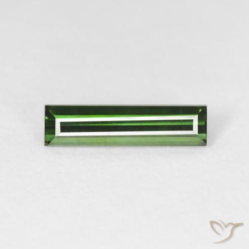 1.17ct Natural Verde floresta Turmalina, baguete, VS