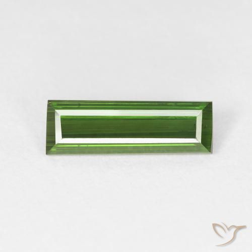 1.27ct Natural Verde floresta Turmalina, baguete, VS