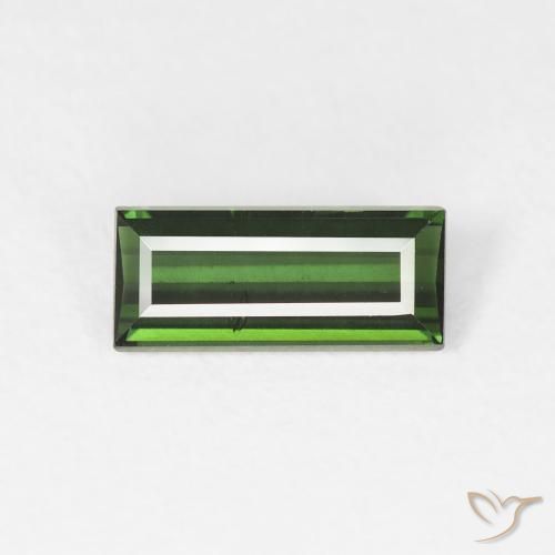 0.90ct Natural Verde floresta Turmalina, baguete, VS, Photo A