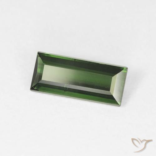 Turmalina Verde floresta Natural 0.90ct, baguete, VS