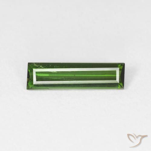 0.92ct Natural Verde escuro Turmalina, baguete, VS