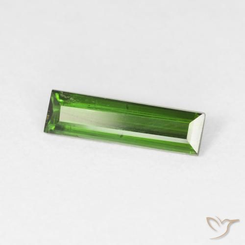 Turmalina Verde escuro Natural 0.92ct, baguete, VS