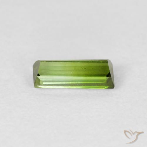 Turmalina verde quente Natural 0.65ct, baguete, VVS-VS
