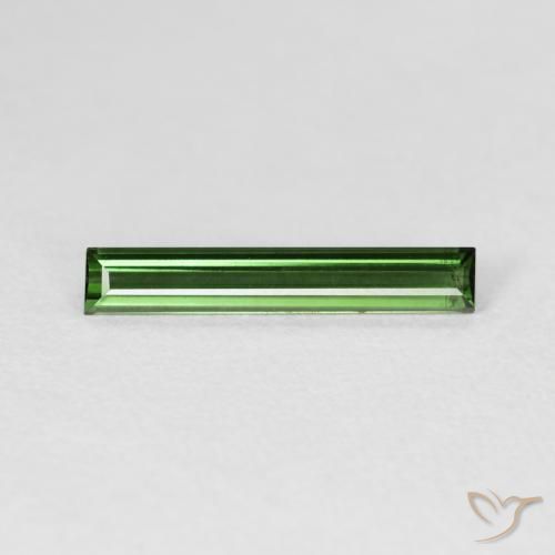 0.83ct Natural Verde Terroso Turmalina, baguete, VVS-VS
