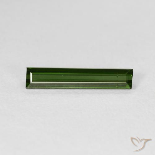 1.18ct Natural Verde Terroso Turmalina, baguete, VVS-VS
