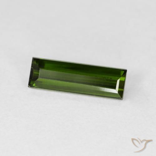 Turmalina Verde floresta Natural 1.28ct, baguete, VVS-VS