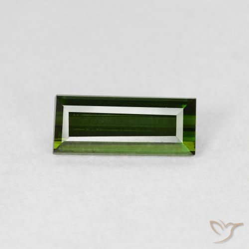 1.21ct Natural Verde floresta Turmalina, baguete, VS