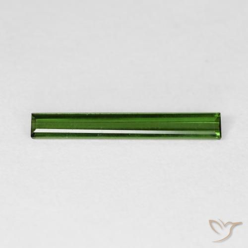 0.81ct Natural Verde escuro Turmalina, baguete, VVS-VS