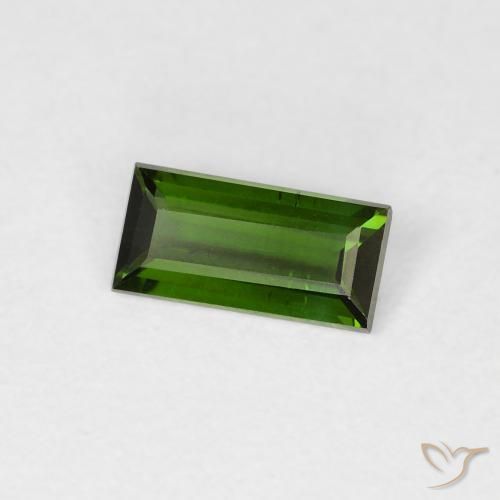 Turmalina Verde floresta Natural 0.58ct, baguete, VVS-VS