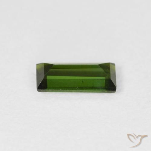 Turmalina Verde floresta Natural 0.58ct, baguete, VVS-VS
