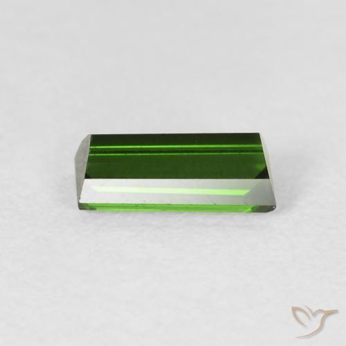 Turmalina Verde Terroso Natural 0.87ct, baguete, VVS