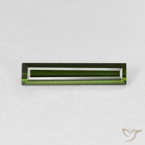 0.94ct Natural Verde amarelado Turmalina, baguete, VVS