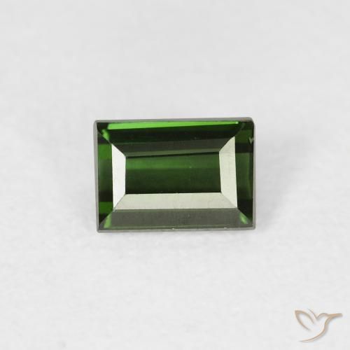 0.59ct Natural Verde floresta Turmalina, baguete, VVS, Photo A