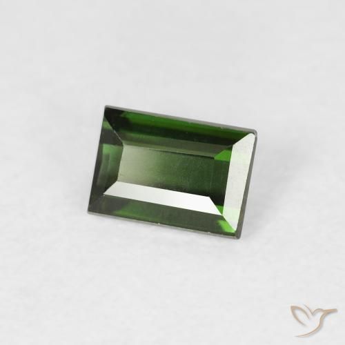 Turmalina Verde floresta Natural 0.59ct, baguete, VVS