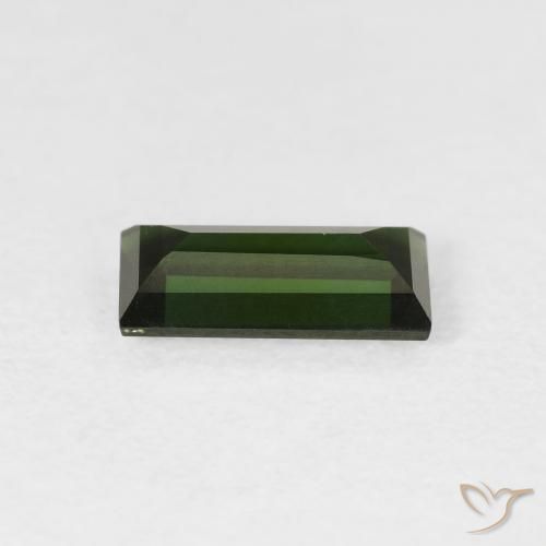 Turmalina Verde escuro Natural 1.06ct, baguete, VVS