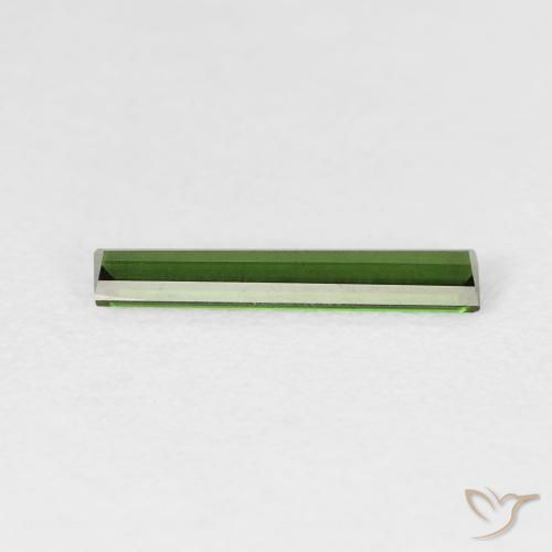 Turmalina Verde escuro Natural 0.72ct, baguete, VVS