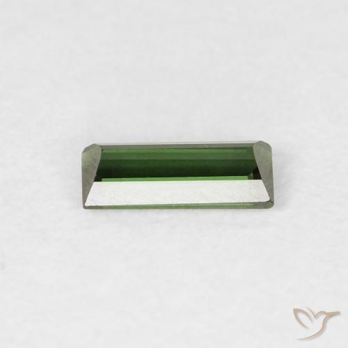 Turmalina Verde escuro Natural 0.35ct, baguete, VVS