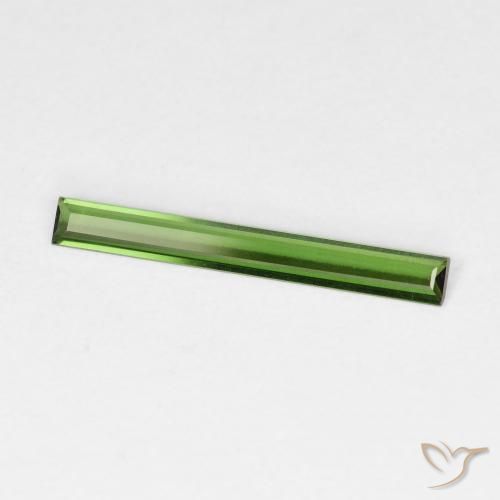 Turmalina Verde Terroso Natural 0.50ct, baguete, VVS