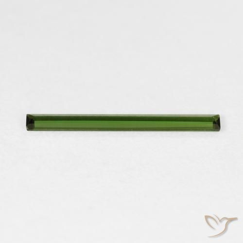 Turmalina Verde Terroso Natural 0.50ct, baguete, VVS