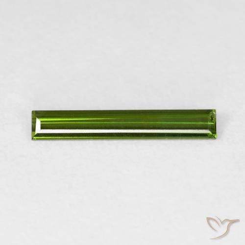 0.55ct Natural Verde floresta Turmalina, baguete, VVS